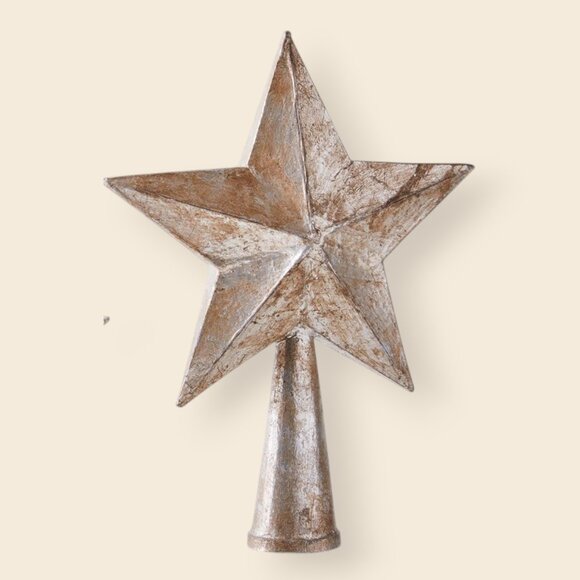 Cody Foster, Star Tree Topper in Antiqued Silver, Large - Picture 2 of 3